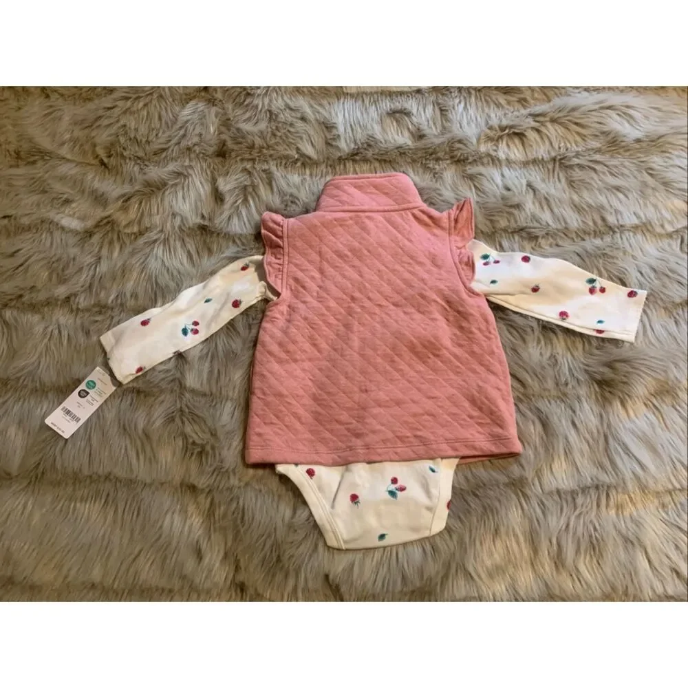 NWT Carter’s Baby Quilted Little Vest Set 18M